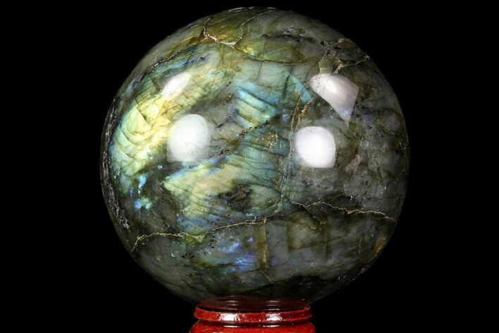 Flashy Labradorite Sphere - Great Color Play #71819